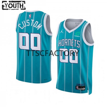 Maillot Enfant Charlotte Hornets Personnalisé Jordan 2022-23 Icon Edition Teal Swingman
